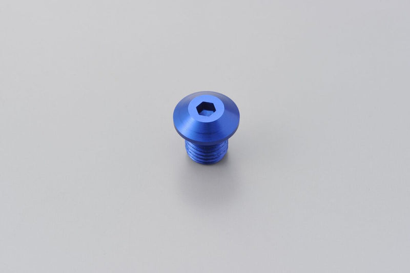 Daytona Mirror Plug Bolt Hole Plug Blue Thread Left Aluminium