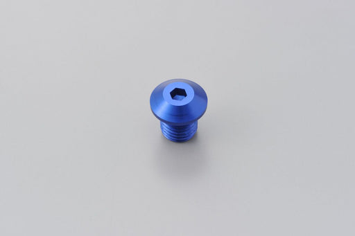 Daytona Mirror Plug Bolt Hole Plug Blue Thread Left Aluminium