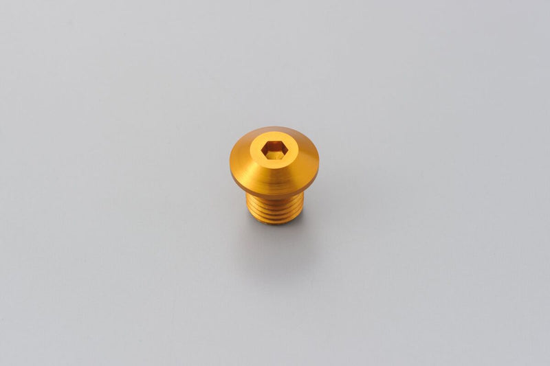 Daytona Mirror Plug Bolt Hole Plug Gold Thread Left Aluminium