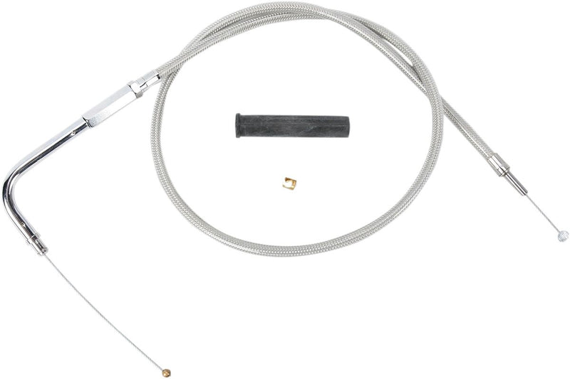 Drag Specialties Stainless Braided Throttle/Idle Cable #5332506B