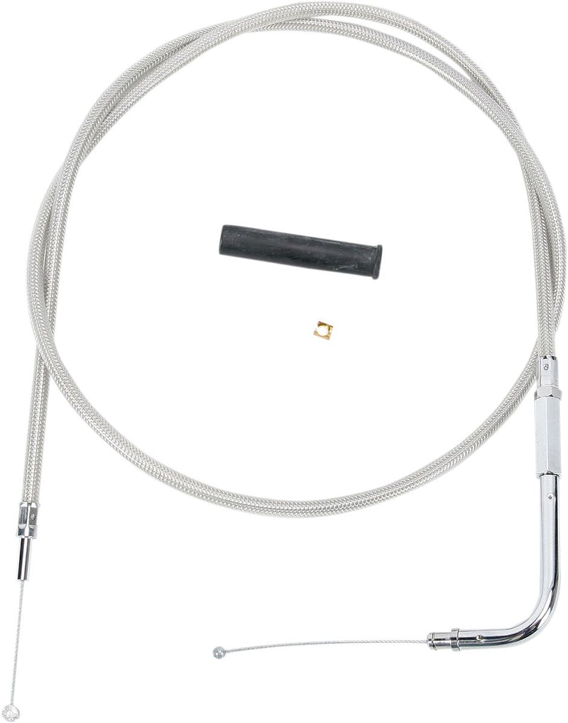 Drag Specialties Stainless Braided Throttle/Idle Cable #5332109B