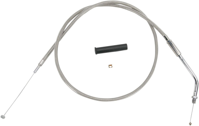 Drag Specialties Stainless Braided Throttle/Idle Cable #5330306B