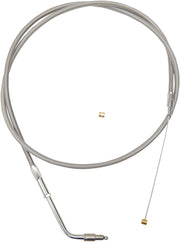LA Choppers Stainless Braided Handlebar Throttle Cable Silver Alternate Length Ape Hanger 30,5 cm - 35,5 cm (12" - 14") 30.5 cm - 35.5 cm