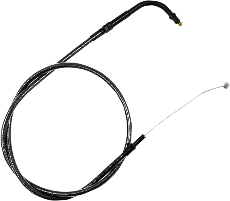 LA Choppers Midnight Braided Handlebar Throttle Cable Black Alternate Length Ape Hanger 30,5 cm - 35,5 cm (12" - 14") 30.5 cm - 35.5 cm #LA-8100TH13M