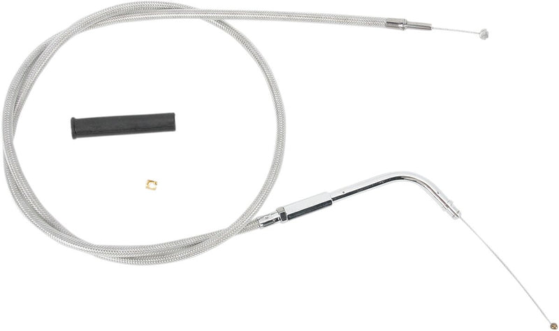 Drag Specialties Stainless Braided Idle Cable Fits Harley-Davidson Dyna, Softail, Sportster, Touring Models 1996-2022