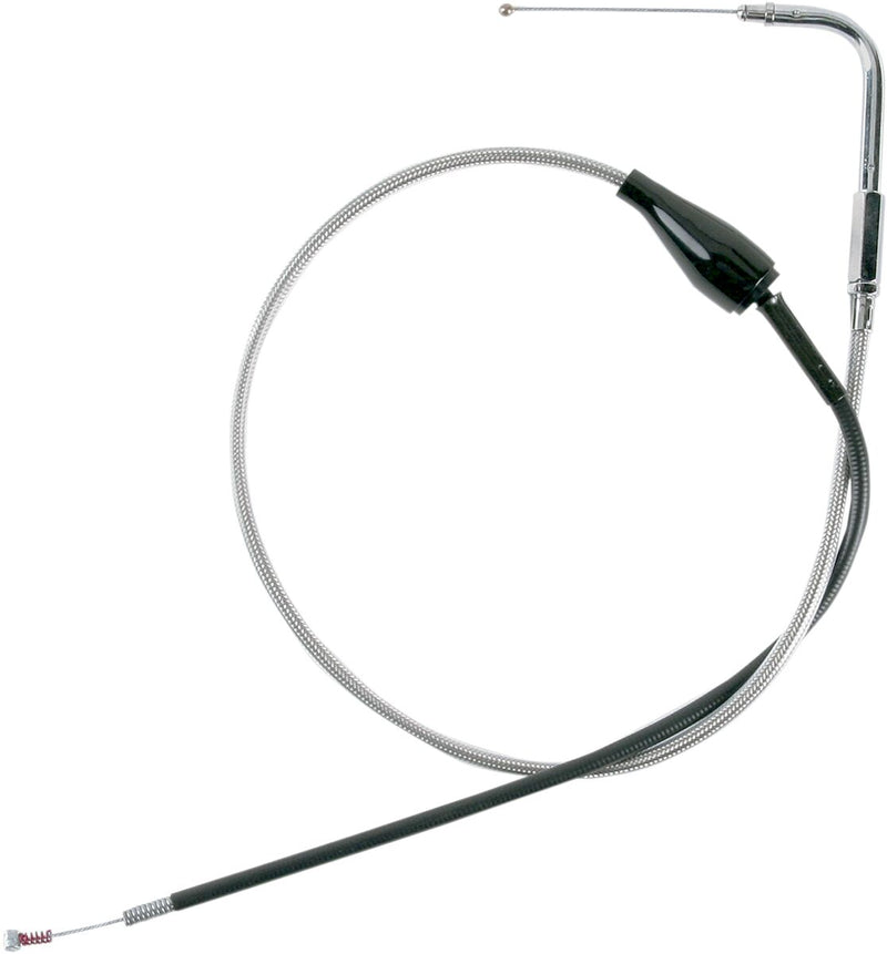 Drag Specialties Stainless Braided Idle Cable Fits Harley-Davidson Touring Models 1996-2007