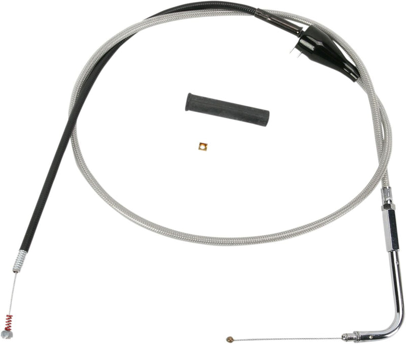 Drag Specialties Stainless Braided Idle Cable Fits Harley-Davidson Touring Models 2002-2007