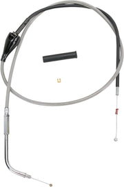 Drag Specialties Stainless Braided Throttle/Idle Cable #5343144B