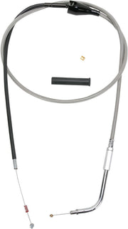 Drag Specialties Stainless Braided Idle Cable Fits Harley-Davidson Touring Models 2002-2006