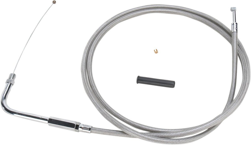 Drag Specialties Stainless Braided Throttle/Idle Cable #5331154B
