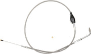LA Choppers Stainless Braided Handlebar Idle Cable Silver Alternate Length Ape Hanger 38 cm - 43 cm (15" - 17")