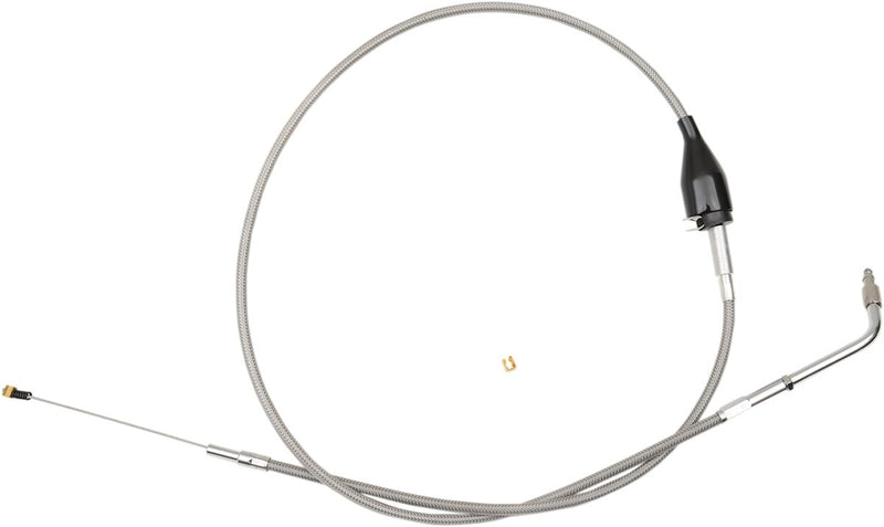 LA Choppers Stainless Braided Handlebar Idle Cable Silver Alternate Length Ape Hanger 45,5 cm - 51 cm (18" - 20") 45.5 cm - 51 cm #LA-8005ID19