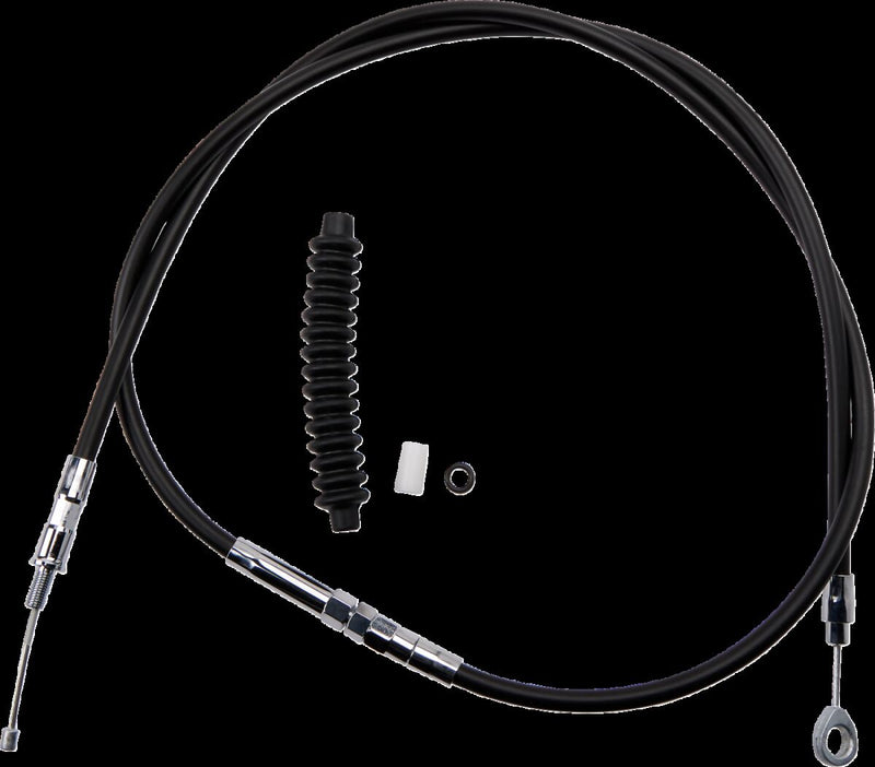 Drag Specialties High-Efficiency Black Vinyl Clutch Cable Fits Harley-Davidson Softail, Touring Models 1987-2006
