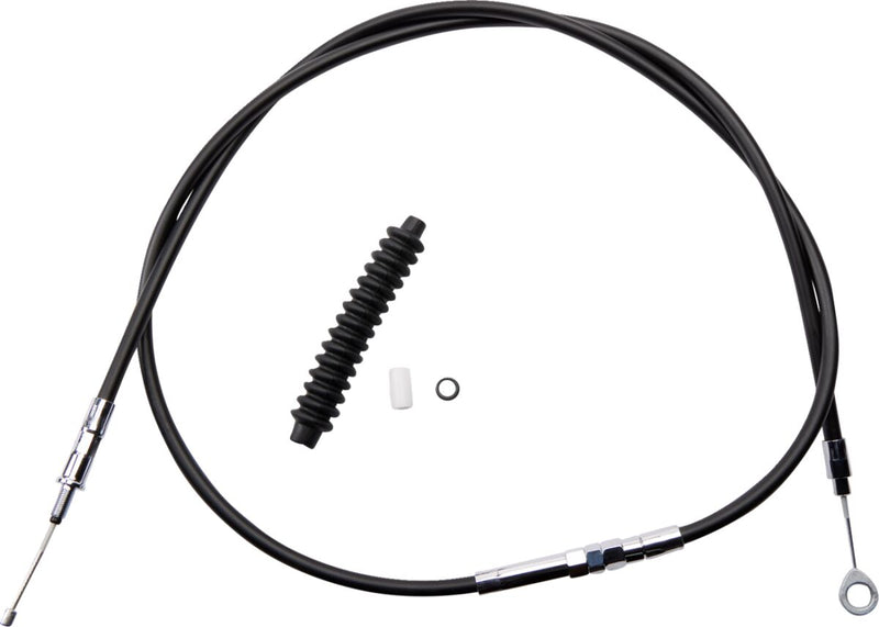 Drag Specialties High-Efficiency Black Vinyl Clutch Cable Fits Harley-Davidson Dyna, Softail, Touring Models 2006-2017