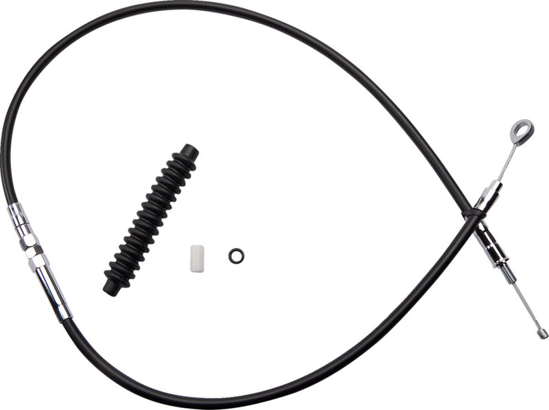 Drag Specialties High-Efficiency Black Vinyl Clutch Cable Fits Harley-Davidson Dyna, Softail, Sportster, Touring Models 1986-2013