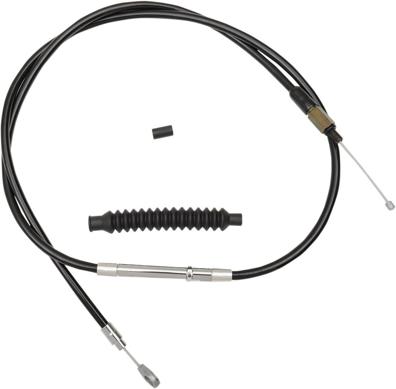 LA Choppers Black Vinyl Clutch Cable Alternate Length Braided