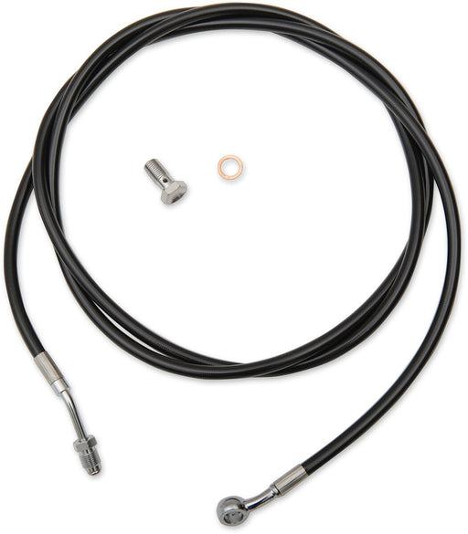LA Choppers Black Vinyl Clutch Cable Alternate Length Braided