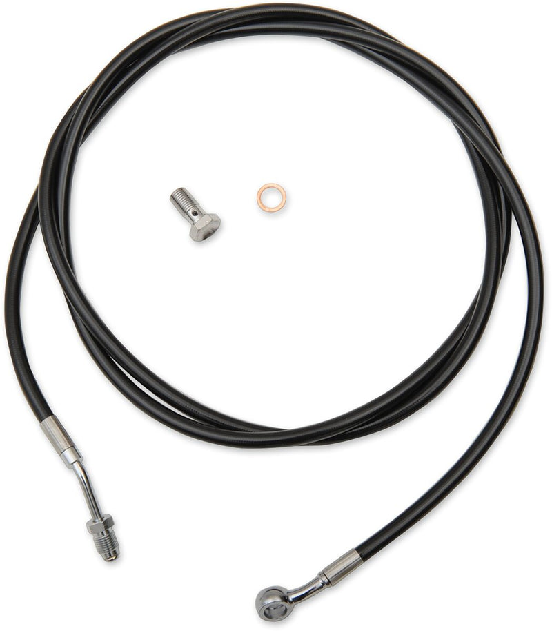 LA Choppers Black Vinyl Clutch Cable Alternate Length Braided #LA-8054C19B