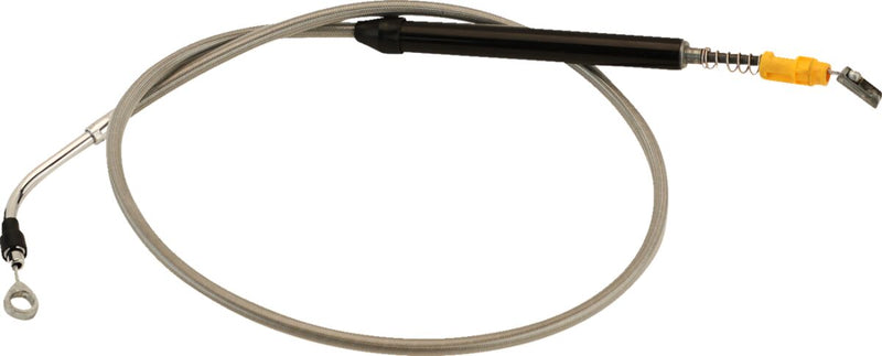 LA Choppers Stainless Steel Braided Clutch Cable Polished Silver