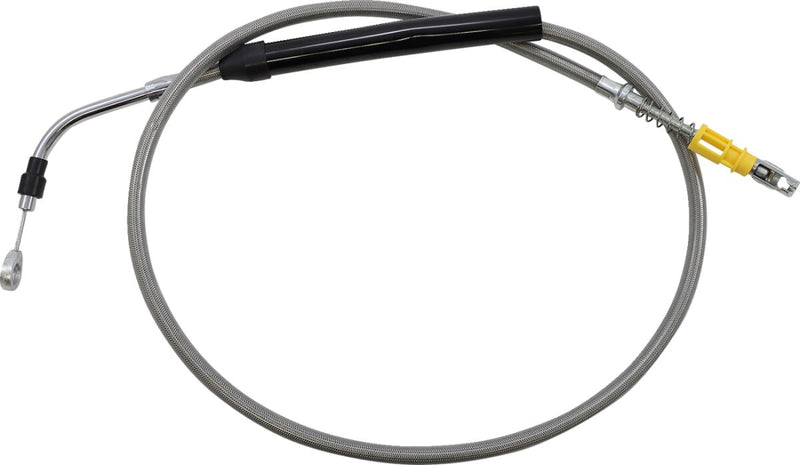 LA Choppers Stainless Steel Braided Clutch Cable Polished Silver Alternate Length #LA-8058C13