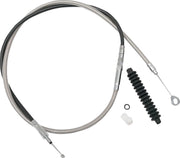 Drag Specialties High-Efficiency Braided Stainless Steel Clutch Cable Fits Harley-Davidson Touring Models 2021-2024 Chrome #5322405HE