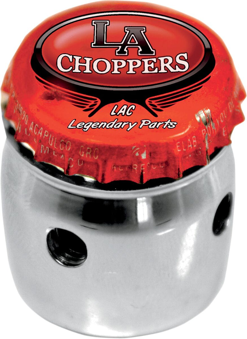 Bottle Cap Choke Cable Knob Dyna, Softail, Classic, Sportster, Touring Chrome Fitment Harley-Davidson #LA-7608-01