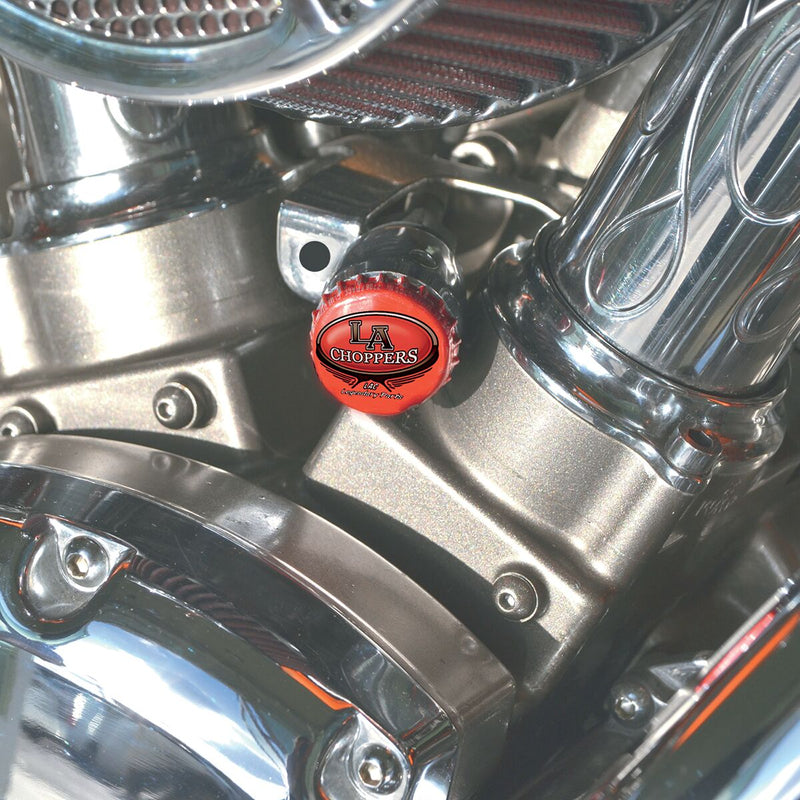 Bottle Cap Choke Cable Knob Dyna, Softail, Classic, Sportster, Touring Chrome Fitment Harley-Davidson #LA-7608-01