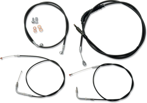 LA Choppers Standard Black Vinyl Handlebar Cable/Brake Line Kit Cable Kit Natural Alternate Length Braided Clutch Line