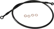 LA Choppers Scout Complete Stainless Braided Handlebar Cable/Brake Line Kit Midnight Standard Cable Kit Black Alternate Length Clutch Line #LA-8400KT-13M