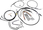 Burly Brand 12 Inch Apehanger Cable/Line Kit in Black For 2008-2011 Dyna FXDF Fat Bob ABS