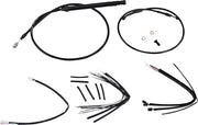 Burly Brand 18 Inch Apehanger Cable/Line Kit in Black For 2018-2024 Softail FLDE, FLFB/S, FLHC/S, FLSL (ABS) Models