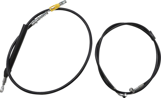 LA Choppers Complete Black Vinyl Braided Handlebar Cable/Brake Line Kit Cable Kit Clear-Coated Alternate Length Clutch Line Black| Clear-Coated| Natural
