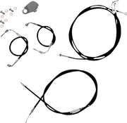LA Choppers Standard Black Vinyl Handlebar Cable/Brake Line Kit Cable Kit Natural Alternate Length Braided Clutch Line Black| Natural