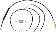 LA Choppers Standard Black Vinyl Handlebar Cable/Brake Line Kit Cable Kit Natural Alternate Length Braided Clutch Line #LA-8157KT-13B