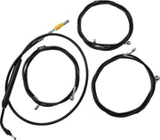 LA Choppers Standard Black Vinyl Handlebar Cable/Brake Line Kit Cable Kit Natural Alternate Length Braided Clutch Line
