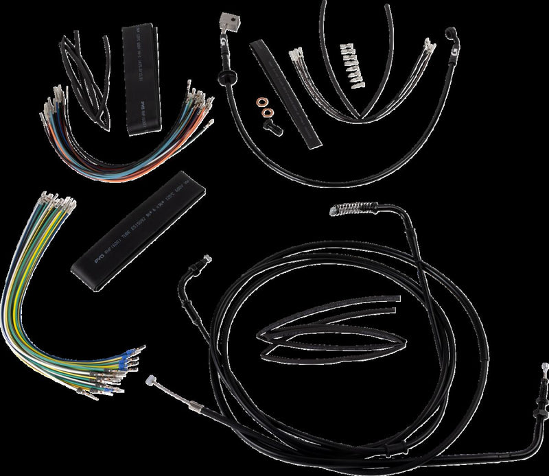 Burly Brand Extended Cable Kit for 2021-2024 HONDA CMX 1100 ABS Black Alternate Length Brake Line Clutch Line