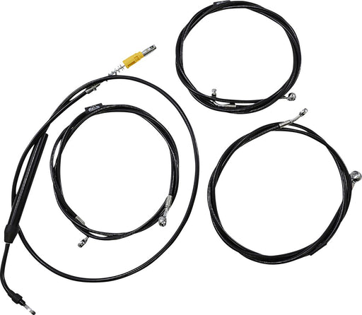 LA Choppers Standard Black Vinyl Handlebar Cable/Brake Line Kit Cable Kit Natural Alternate Length Braided Clutch Line