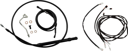 Burly Brand Touring Model Control Kit Complete Cable Kit Black Brake Line Clutch Line