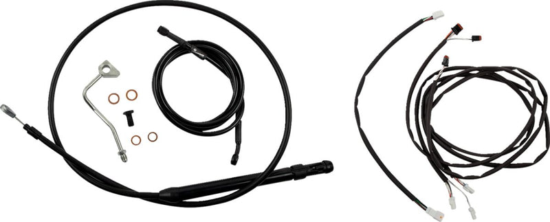 Burly Brand Touring Model Control Kit Complete Cable Kit Black Brake Line Clutch Line