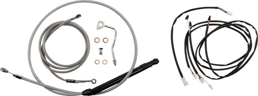 Burly Brand Touring Model Control Kit Complete Cable Kit Silver Brake Line Clutch Line