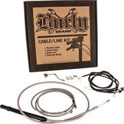 Burly Brand Touring Model Control Kit Complete Cable Kit Silver Brake Line Clutch Line Each