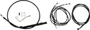Burly Brand Touring Model Control Kit Complete Cable Kit Black Brake Line Clutch Line