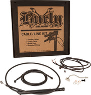Burly Brand Touring Model Control Kit Complete Cable Kit Black Brake Line Clutch Line Each