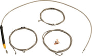 LA Choppers Standard Stainless Braided Handlebar Cable/Brake Line Kit for 2023-2025 Harley-Davidson Cable Kit Clear-Coated Natural Silver Alternate...