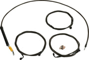 LA Choppers Standard Midnight Braided Handlebar Cable/Brake Line Kit for 2023-2025 Harley-Davidson Cable Kit Black Clear-Coated Alternate Length Cl...