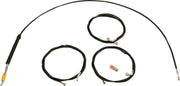 LA Choppers Standard Black Vinyl Handlebar Cable/Brake Line Kit Cable Kit Natural Alternate Length Braided Clutch Line Black| Natural