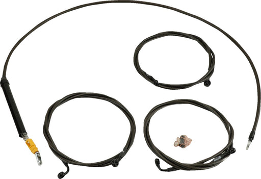 LA Choppers Standard Midnight Braided Handlebar Cable/Brake Line Kit for 2023-2025 Harley-Davidson Cable Kit Black Clear-Coated Alternate Length Cl...