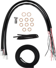 LA Choppers Complete Black Vinyl Braided Handlebar Cable/Brake Line Kit Cable Kit Clear-Coated Clutch Line Black| Clear-Coated| Natural #LA-8059KT2-08B