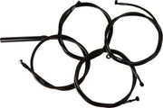 LA Choppers Complete Midnight Braided Handlebar Cable/Brake Line Kit Cable Kit Black Clear-Coated Clutch Line Black| Clear-Coated| Natural