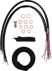 LA Choppers Complete Stainless Braided Handlebar Cable/Brake Line Kit for 2023-2025 Harley-Davidson Cable Kit Clear-Coated Natural Silver Alternate... #LA-8059KT2-16